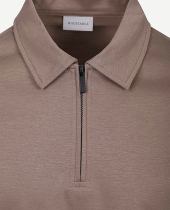 Poloshirt silky taupe