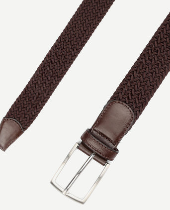 Geweven riem bruin