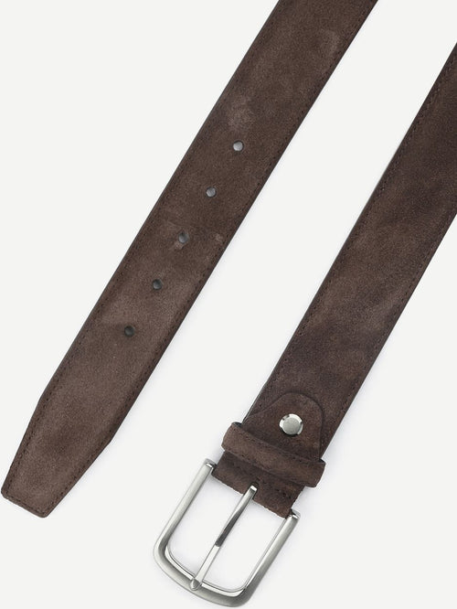 Riem suède leer bruin