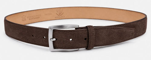Riem suède leer bruin
