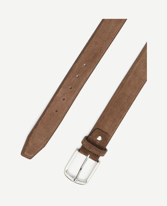 Riem suède leer bruin