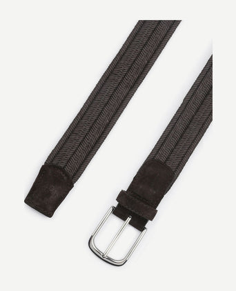 Waxed geweven riem bruin