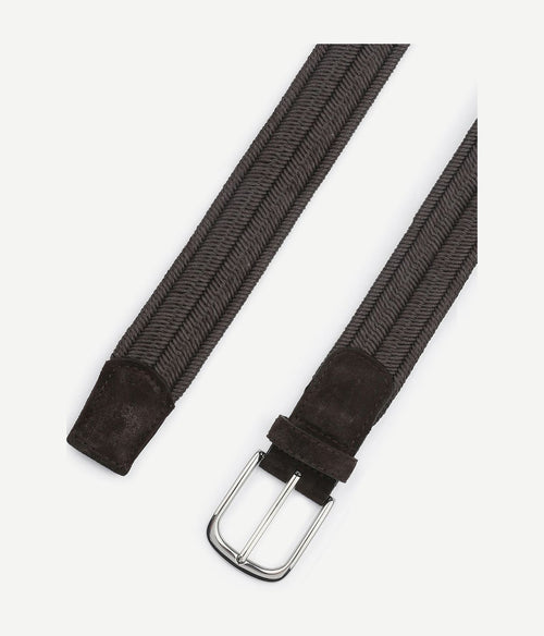 Waxed geweven riem bruin