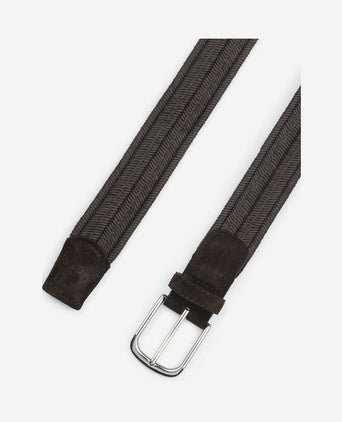 Waxed geweven riem bruin