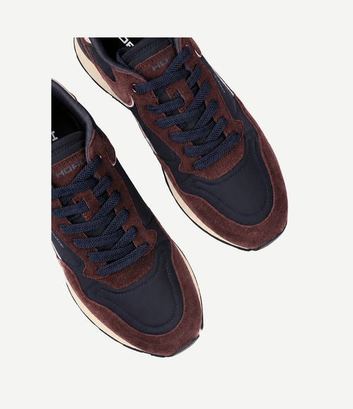Sneaker city suede burgundy/brown