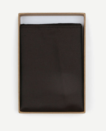 Suitable zijde pochet donkerbruin