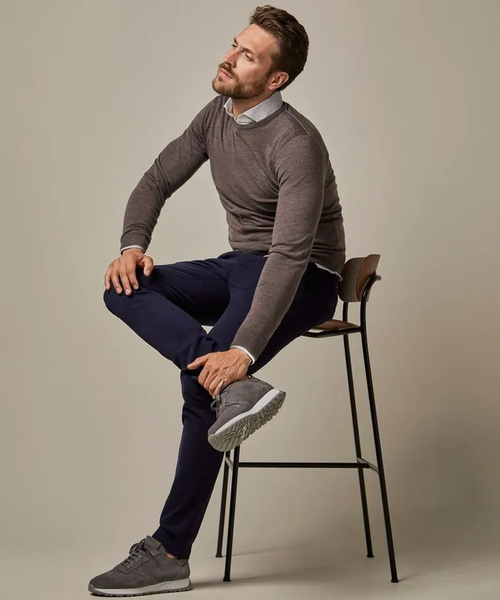 Profuomo pullover merino taupe