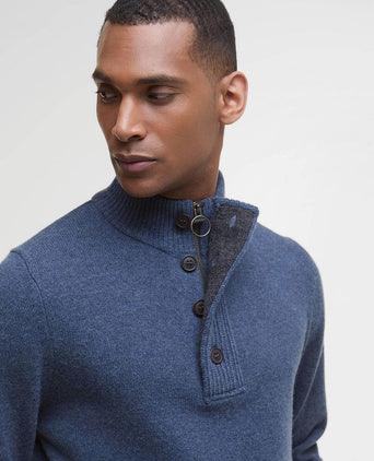 Barbour mocker trui wol indigo | Regular-fit