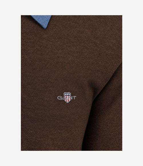 Rugger shield chambray polo bruin