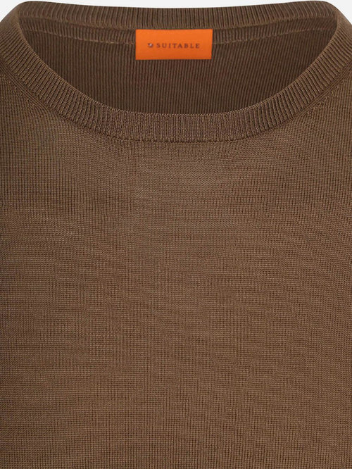 Merino pullover taupe