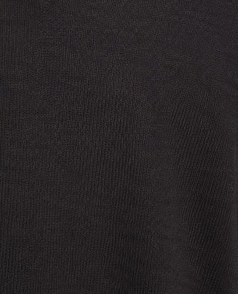 Longsleeve poloshirt merinowol donkerbruin