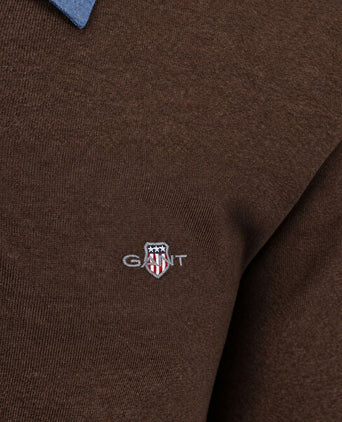 Rugger shield chambray polo bruin