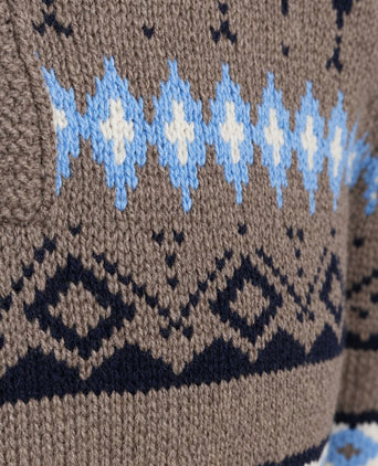 Pullover nordic wool blend taupe