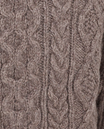Pullover cable wool taupe