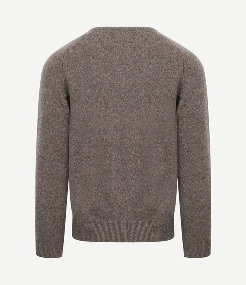 Pullover lamswol vole bruin grijs