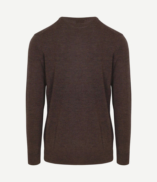 Pullover merinowol bruin