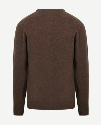 William Lockie pullover lamswol mocha | Regular-fit