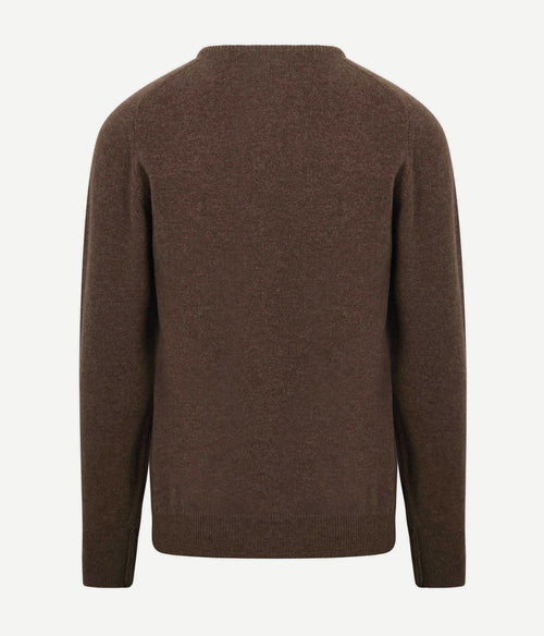 William Lockie pullover lamswol mocha | Regular-fit