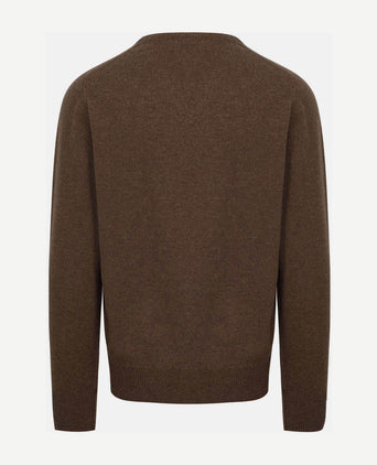 William Lockie v-hals lamswol mocha | Regular-fit