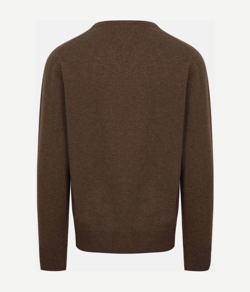 William Lockie v-hals lamswol mocha | Regular-fit