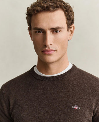Pullover lamswol bruin