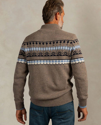 Pullover nordic wool blend taupe