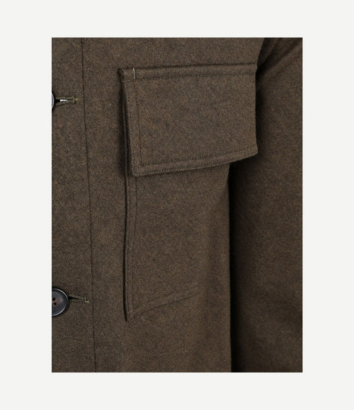 Overshirt button peached bruin