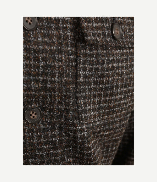 Overshirt wool blend bouclé bruin