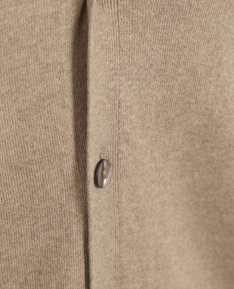 Vest cotton cashmere camel