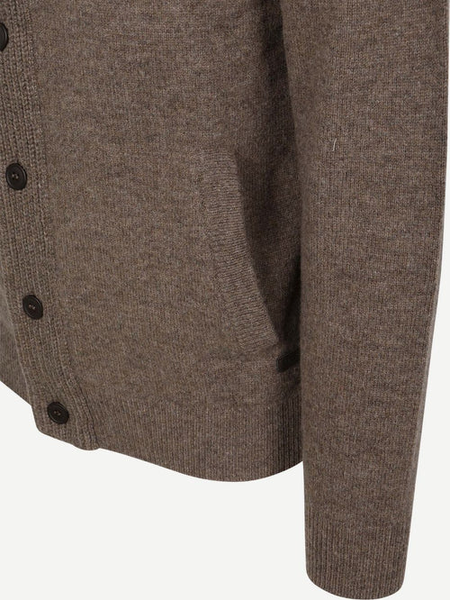 Zip vest wol bruin