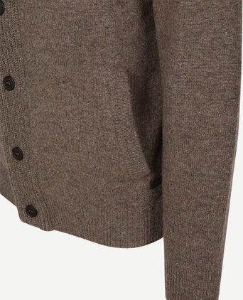 Zip vest wol bruin