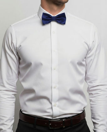 Polyester strik blauw