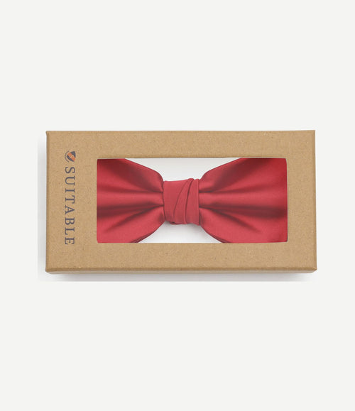 Satin strik rood