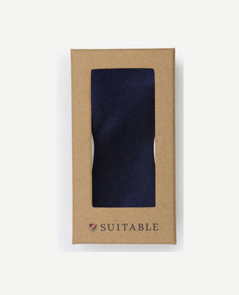 Strik zijde donkerblauw