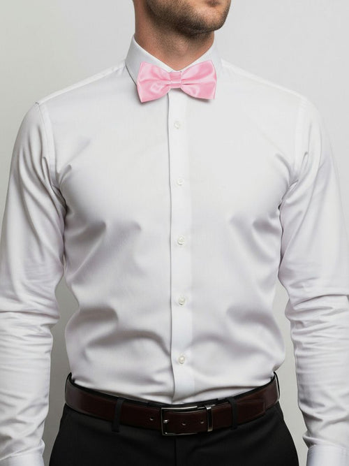 Satijnen strik roze