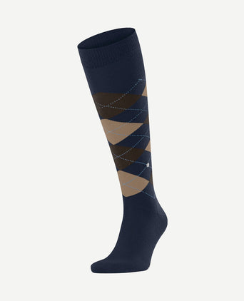 Edinburgh kniekousen wol donkerblauw