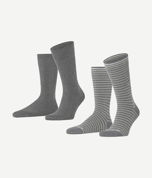 Burlington Everyday (2-pack) strepen grijs