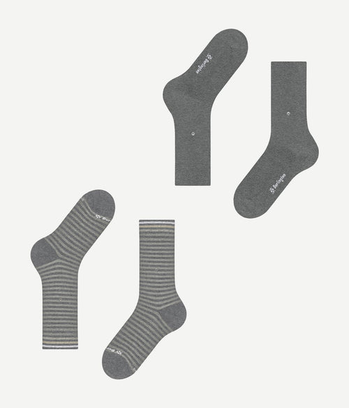 Burlington Everyday (2-pack) strepen grijs