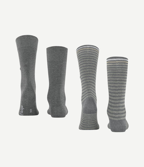 Everyday (2-pack) strepen grijs