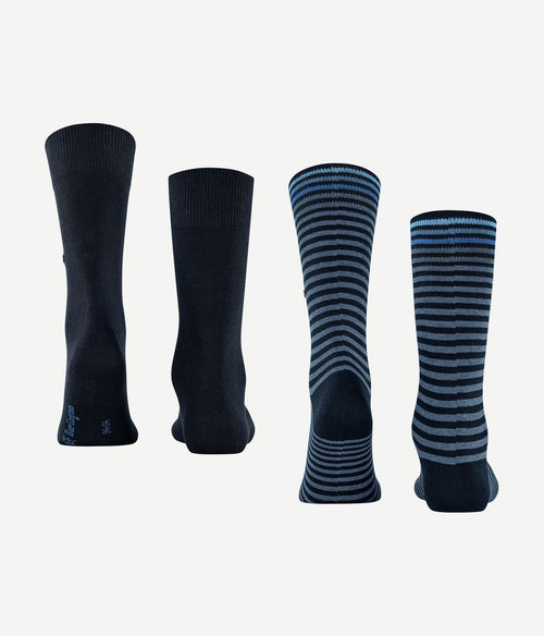 Everyday (2-pack) strepen donkerblauw