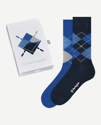 Burlington gift box (2-pack) ruiten blauw