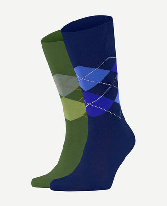 Burlington gift box argyle (2-pack) ruiten blauw groen