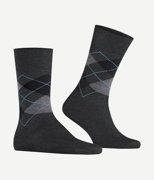 Burlington Manchester sok ruit antraciet 3095