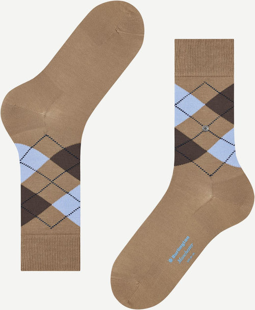 Burlington Manchester sok ruit beige 4240