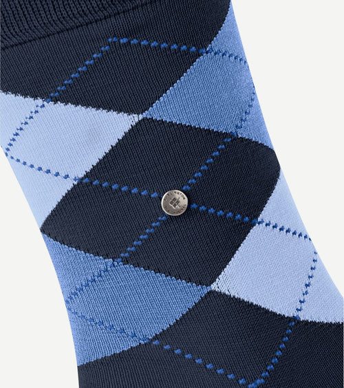 Burlington Manchester sok ruit blauw 6120