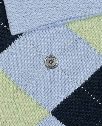 Burlington Manchester sok ruit blauw 6258