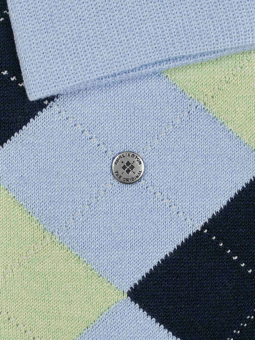 Manchester sok ruit blauw 6258