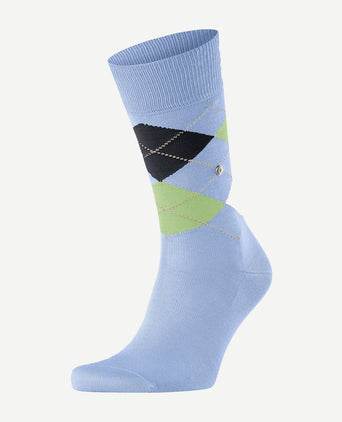 Burlington Manchester sok ruit blauw 6258