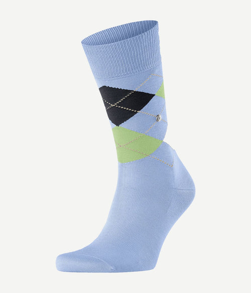 Burlington Manchester sok ruit blauw 6258