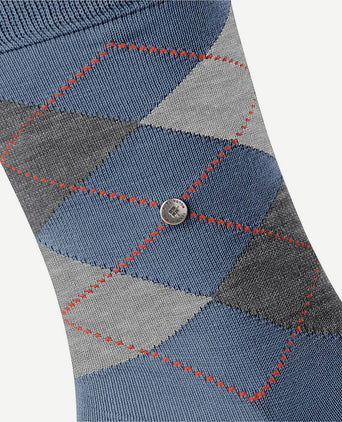 Burlington Manchester sok ruit blauw 6274